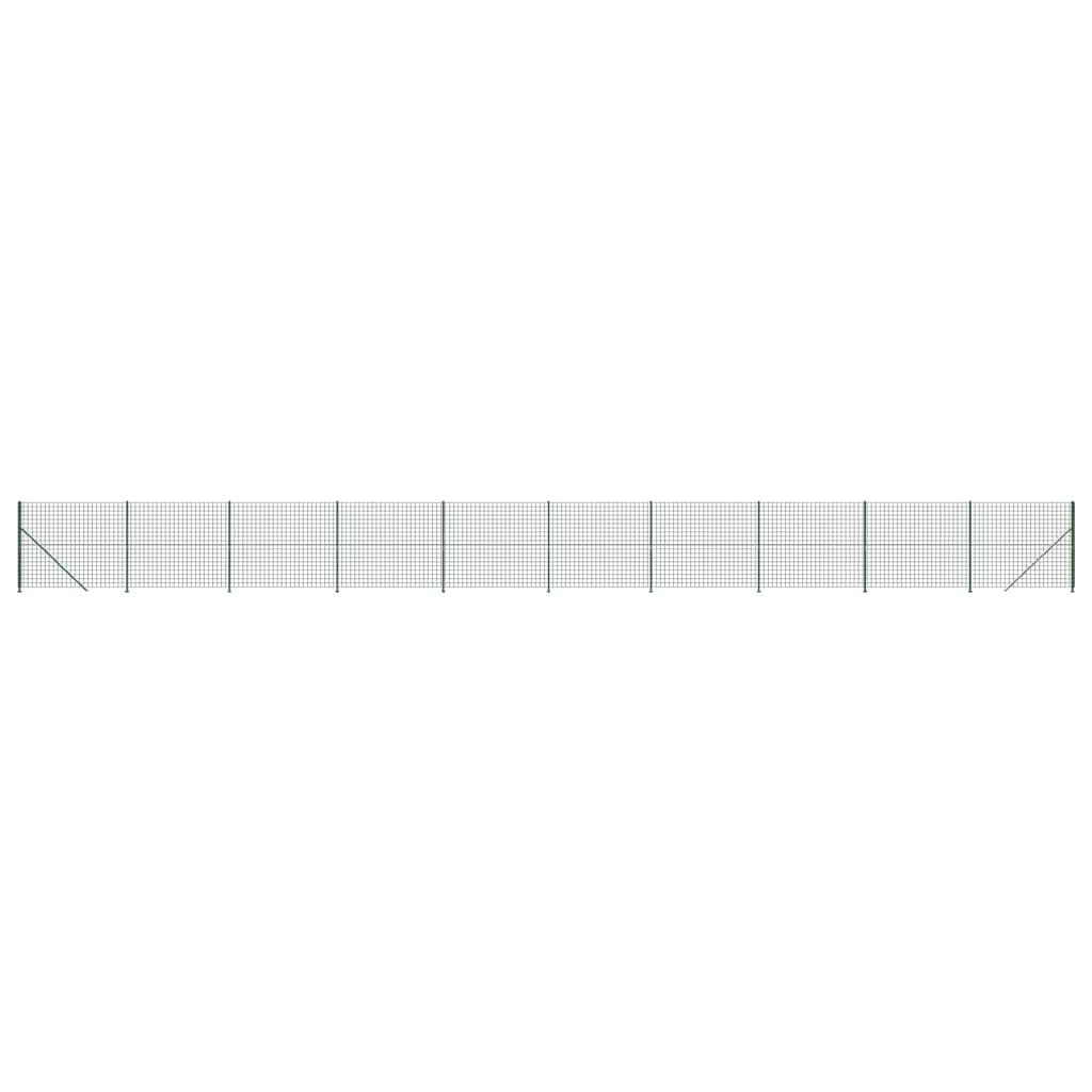 VidaXL Clôture grillagée avec bride 1,6x25 m vert