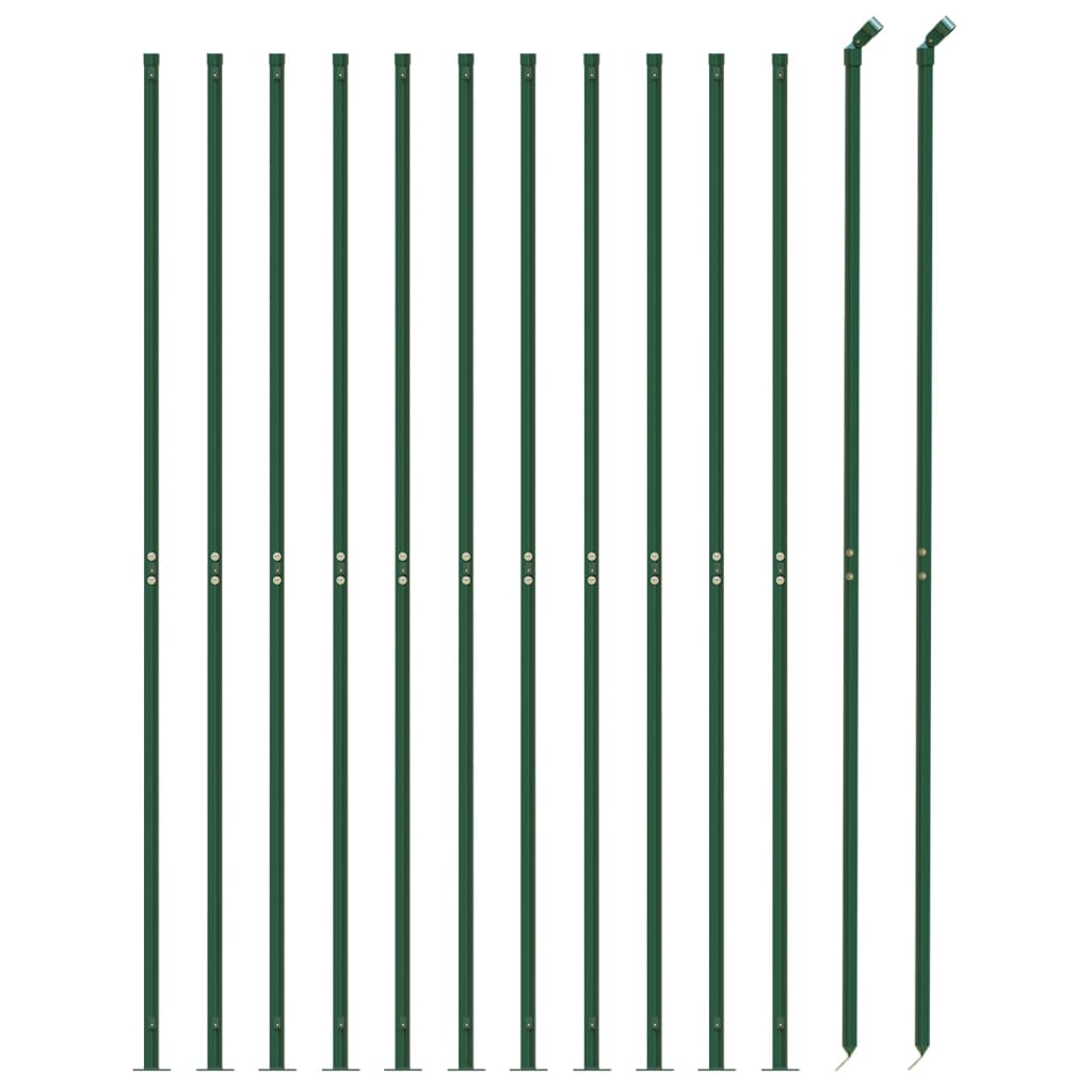 VidaXL Clôture grillagée avec bride 2x25 m vert