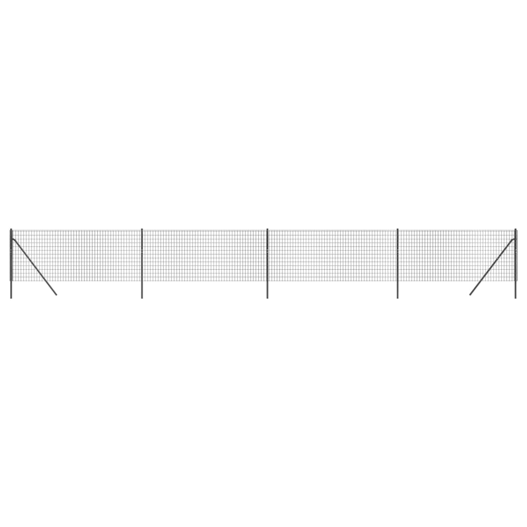 Clôture grillagée Vidaxl 1x10 m acier galvanisé anthracite