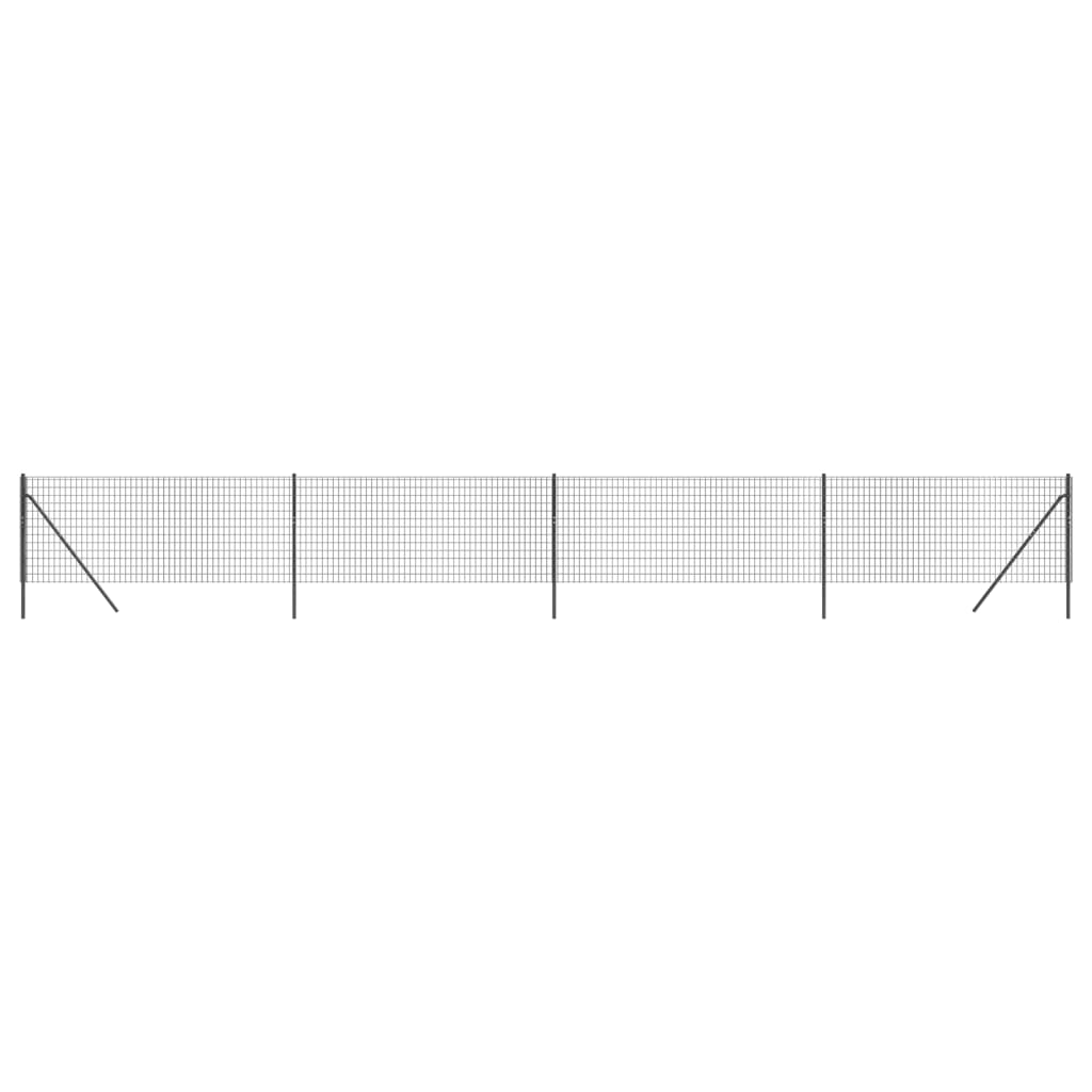 Clôture grillagée Vidaxl 1,1x10 m acier galvanisé anthracite