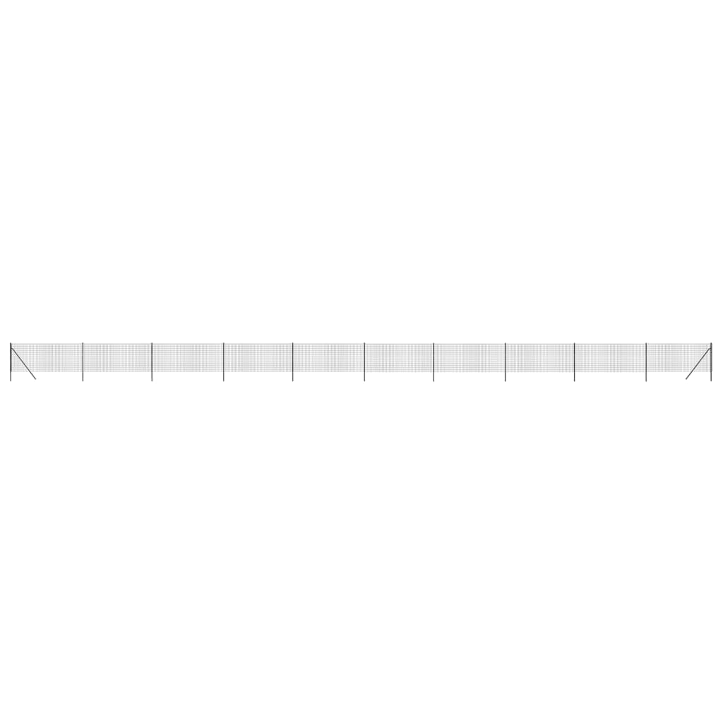 Clôture grillagée Vidaxxl 0,8x25 m acier galvanisé couleur anthracite