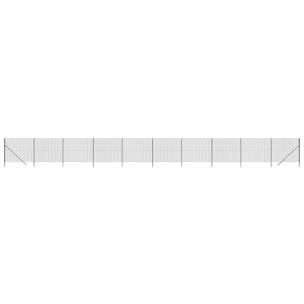 VidaXL Clôture grillagée 1,6x25 m acier galvanisé couleur anthracite