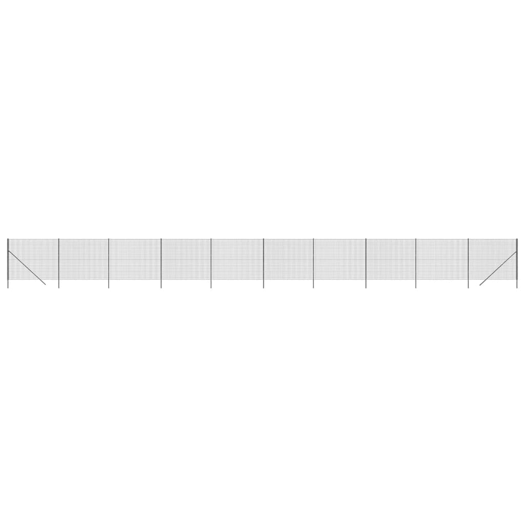 VidaXL Clôture grillagée 2x25 m acier galvanisé couleur anthracite