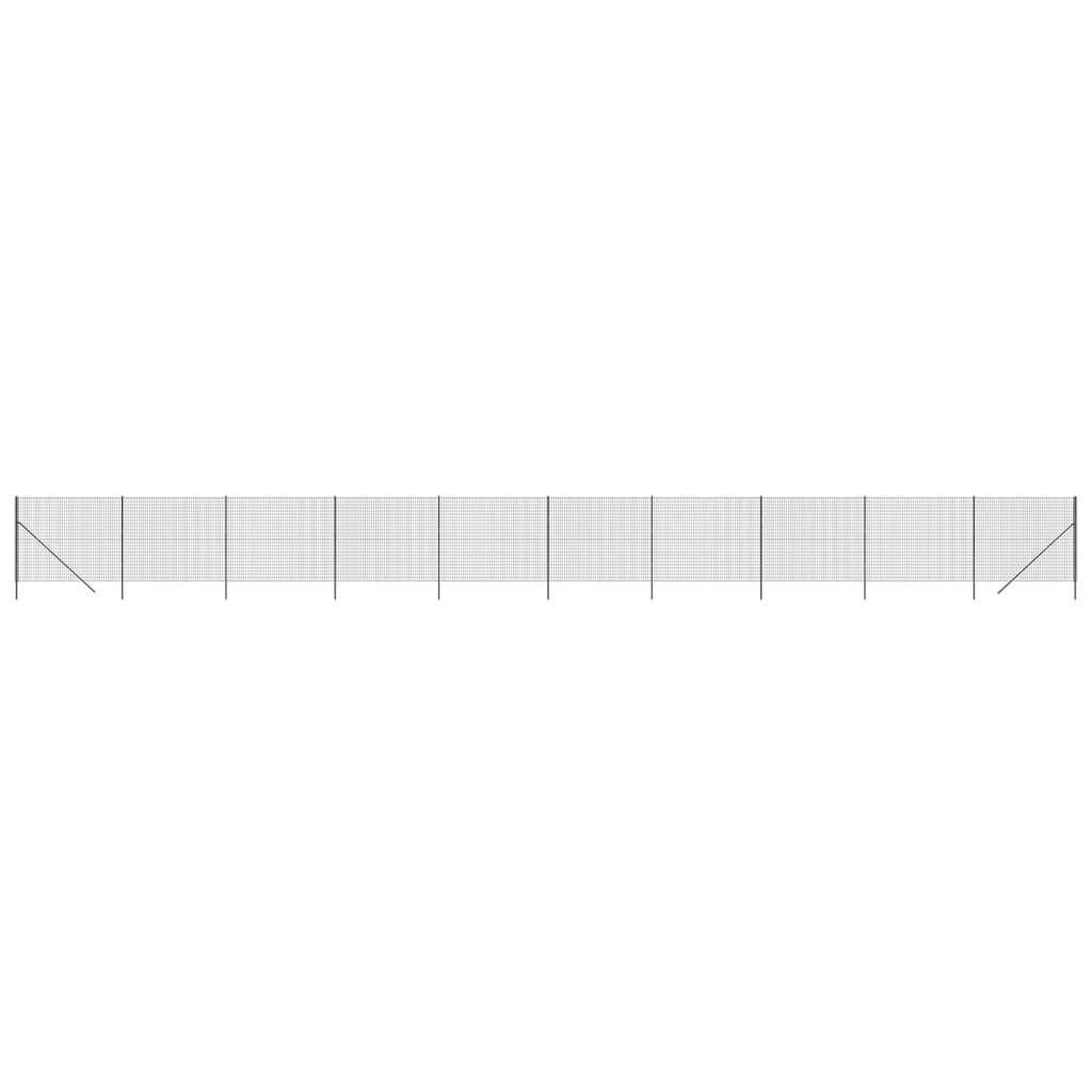 VidaXL Clôture grillagée 2,2x25 m acier galvanisé couleur anthracite