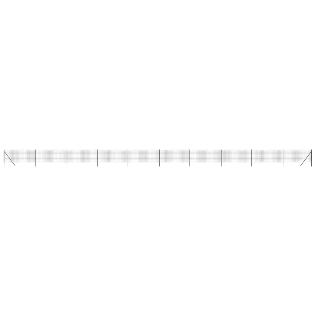 Clôture grillagée Vidaxl 1,1x25 m acier galvanisé anthracite