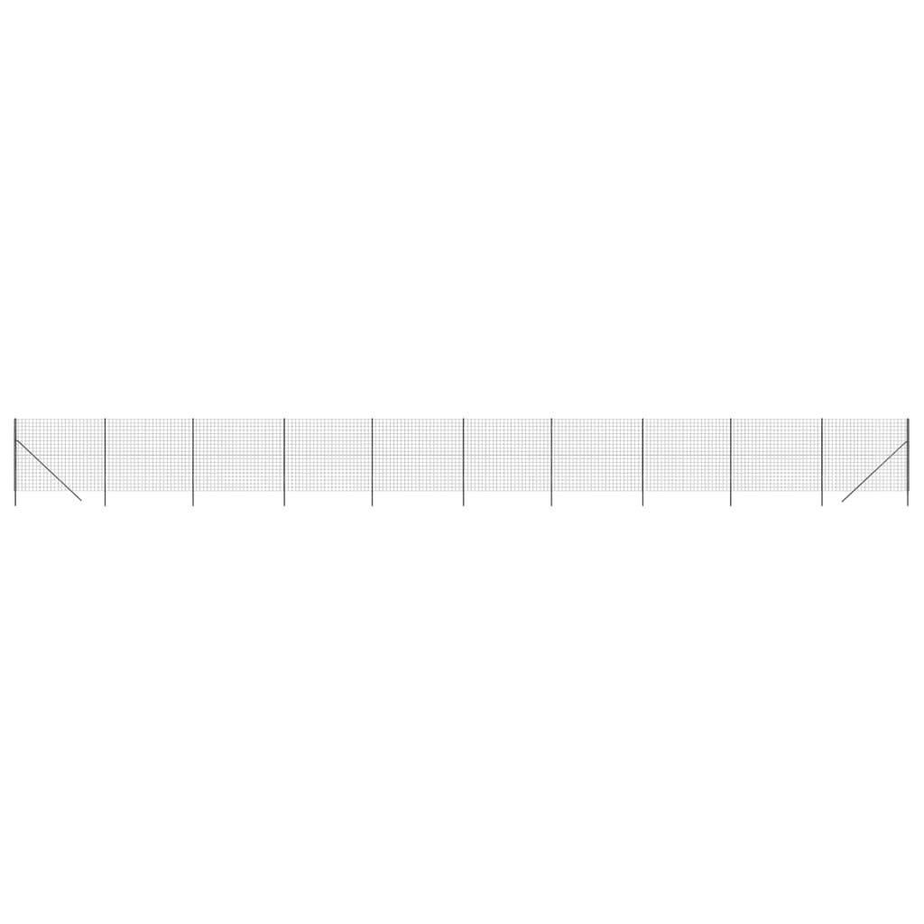 VidaXL Clôture grillagée 1,4x25 m acier galvanisé anthracite