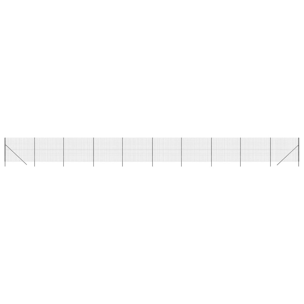 VidaXL Clôture grillagée 2x25 m acier galvanisé couleur anthracite