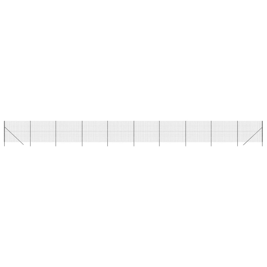 VidaXL Clôture grillagée 2,2x25 m acier galvanisé couleur anthracite