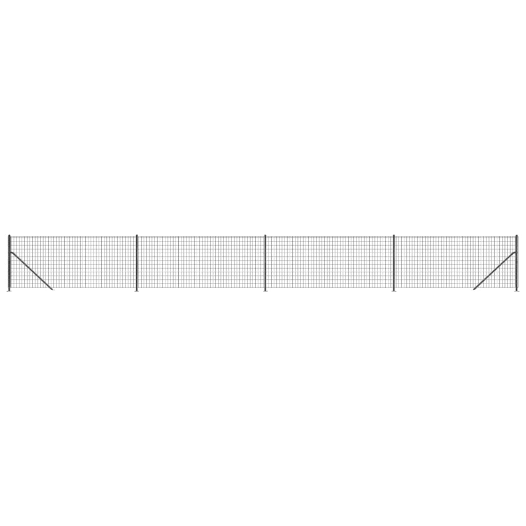 Clôture grillagée Vidaxxl avec bride 0,8x10 m couleur anthracite