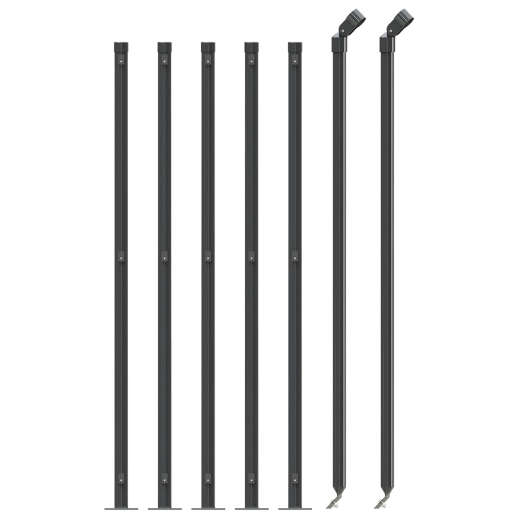Clôture grillagée Vidaxxl avec bride 0,8x10 m couleur anthracite