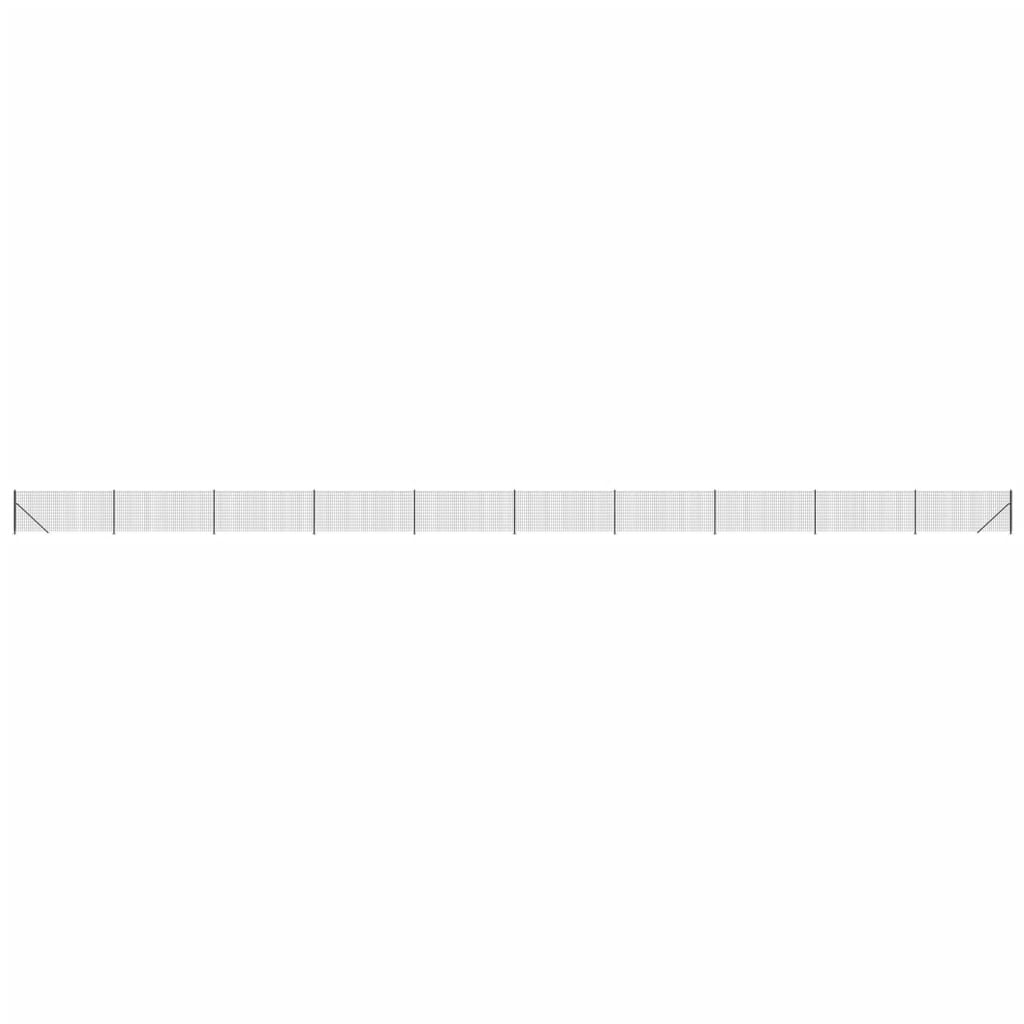 Clôture grillagée Vidaxxl avec bride 0,8x25 m couleur anthracite