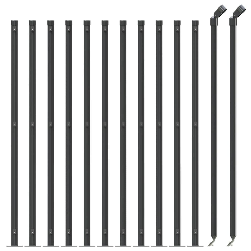 Clôture grillagée Vidaxxl avec bride 1,1x25 m anthracite