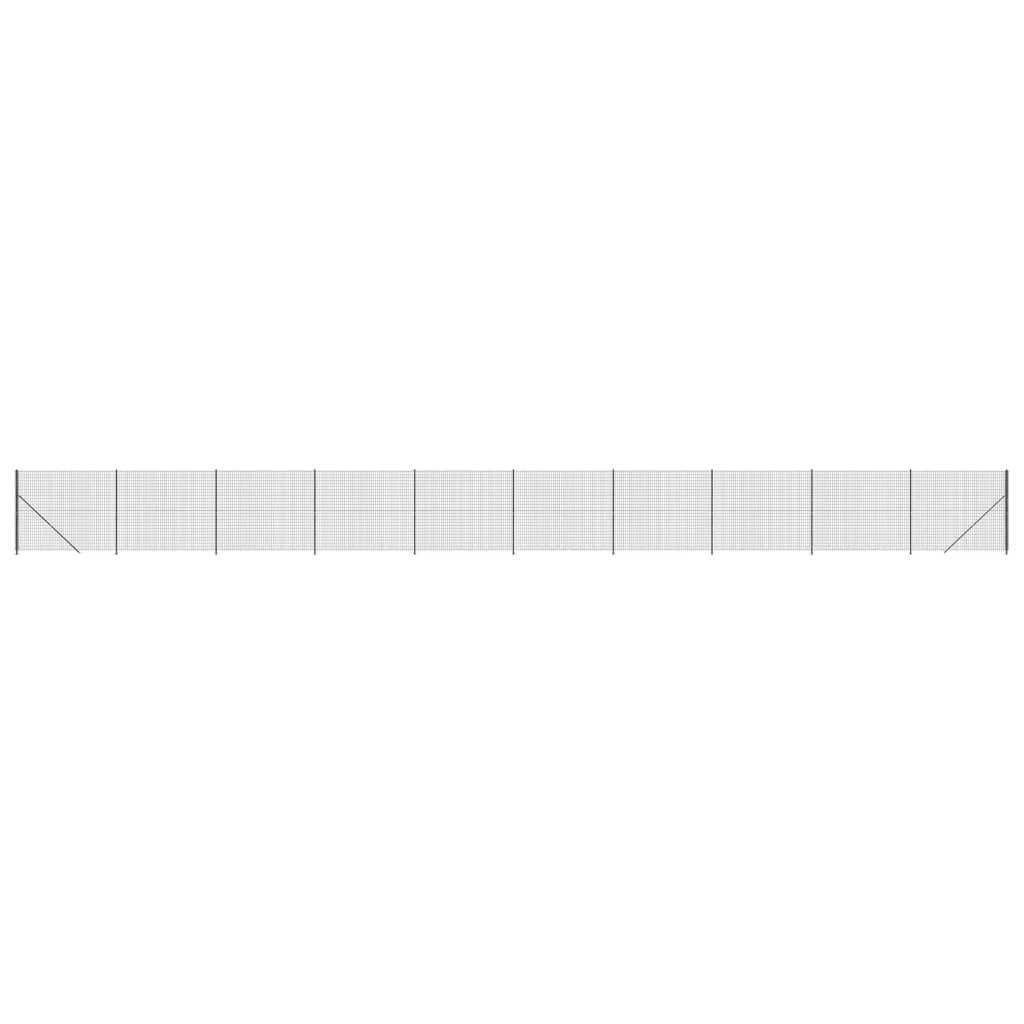 VidaXL Clôture grillagée avec bride 1,6x25 m anthracite
