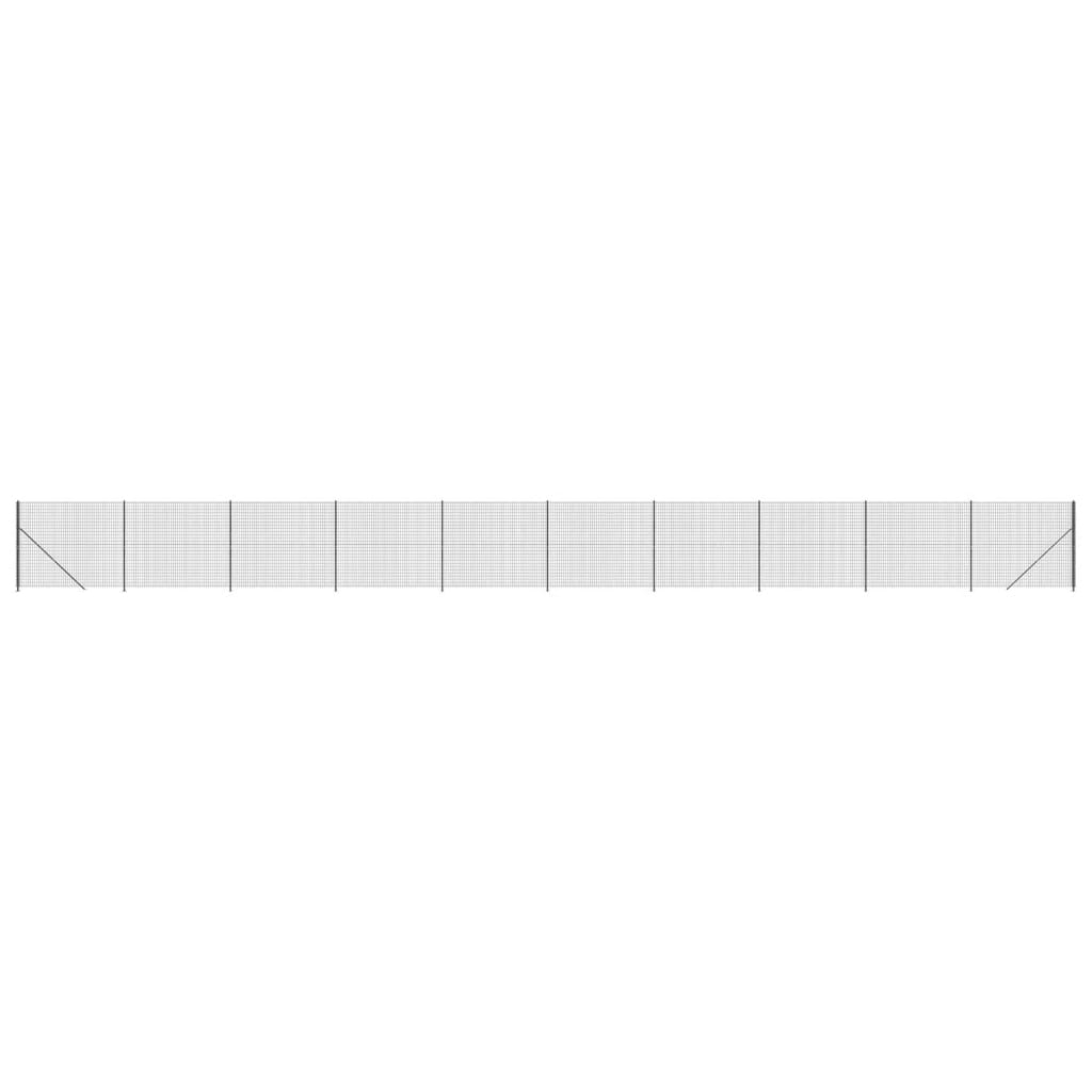 VidaXL Clôture grillagée avec bride 1,8x25 m anthracite