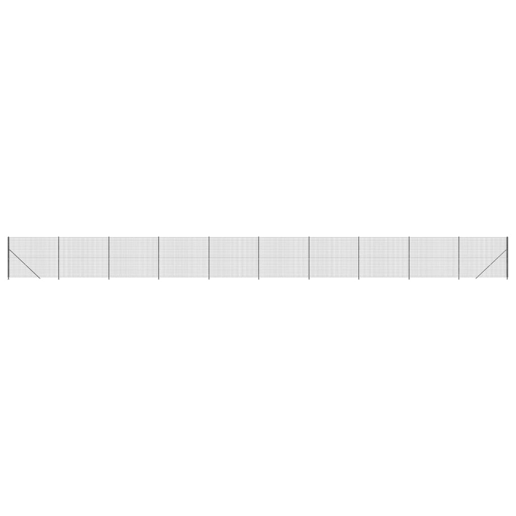 VidaXL Clôture grillagée avec bride 2,2x25 m anthracite