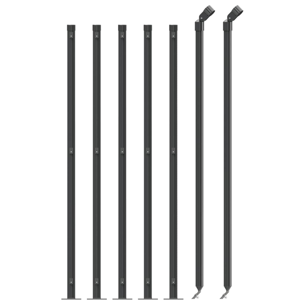 Clôture grillagée Vidaxxl avec bride 0,8x10 m couleur anthracite