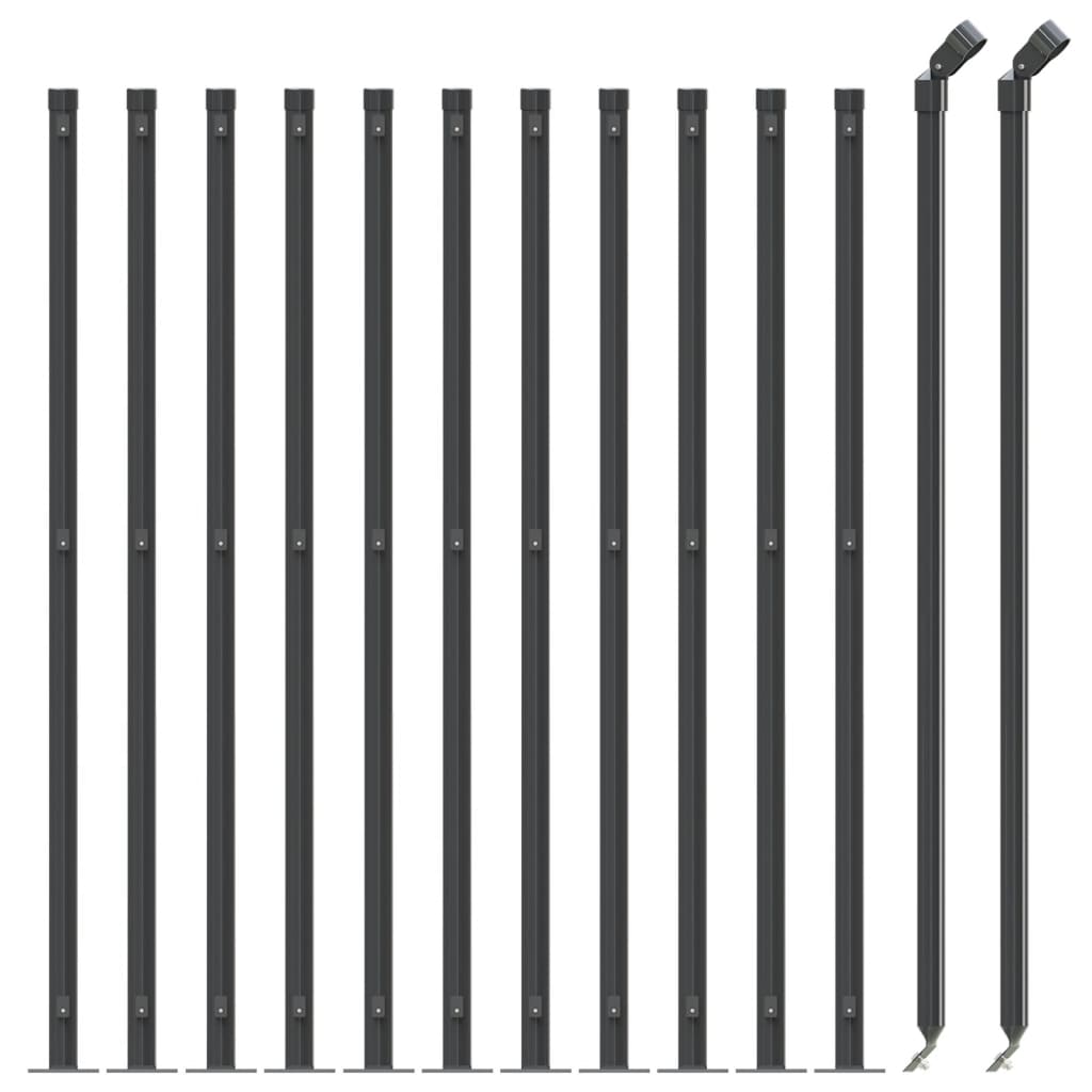 Clôture grillagée Vidaxxl avec bride 1x25 m anthracite