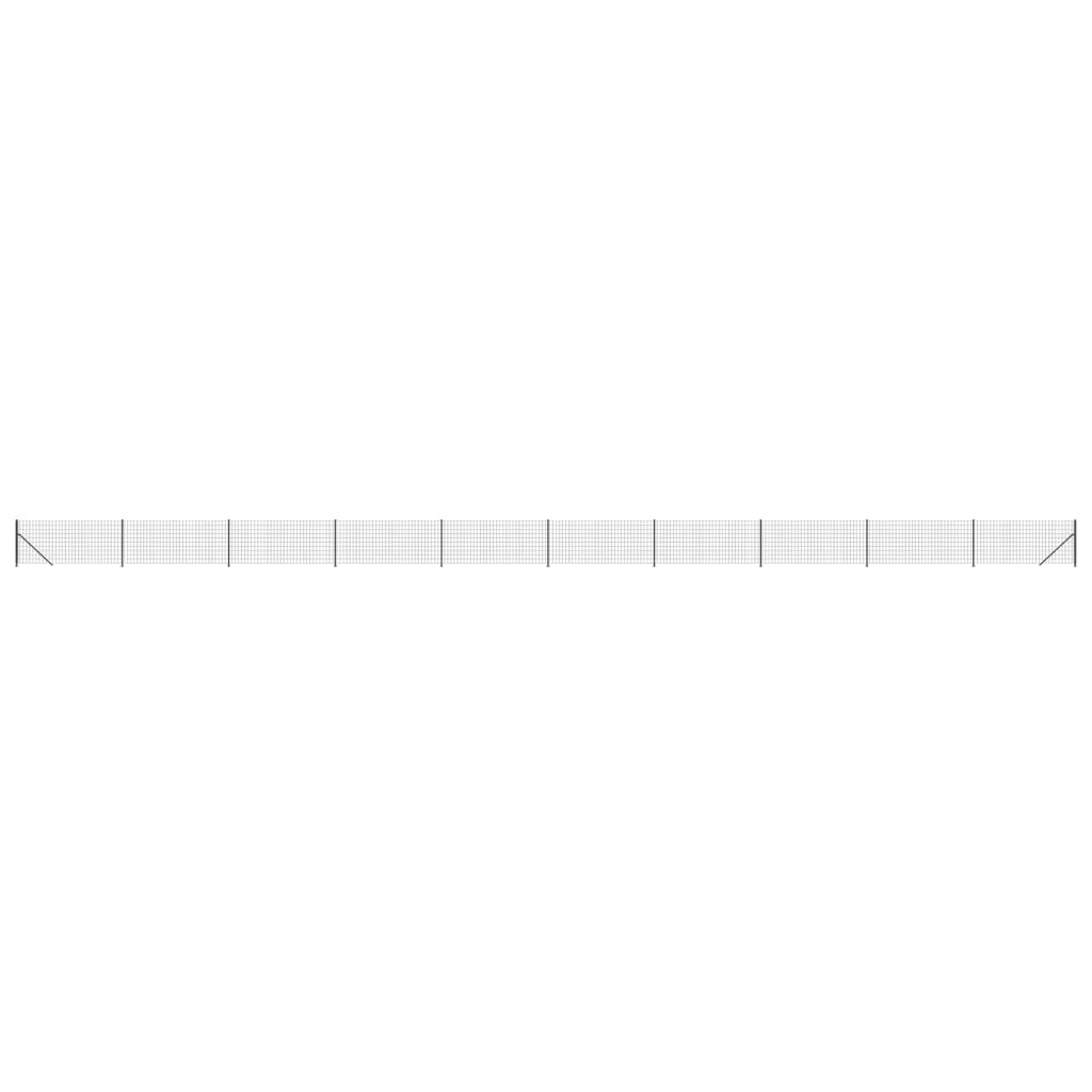 VidaXL Clôture grillagée avec bride 1,1x25 m anthracite