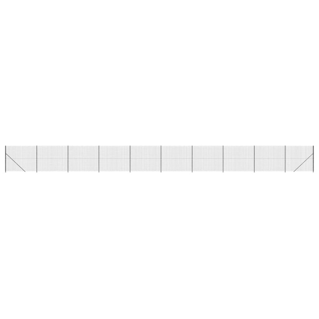 VidaXL Clôture grillagée avec bride 1,6x25 m anthracite