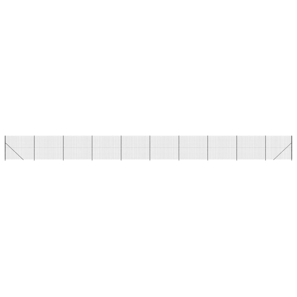 VidaXL Clôture grillagée avec bride 2x25 m anthracite