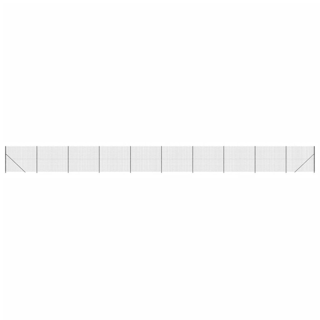 VidaXL Clôture grillagée avec bride 2,2x25 m anthracite