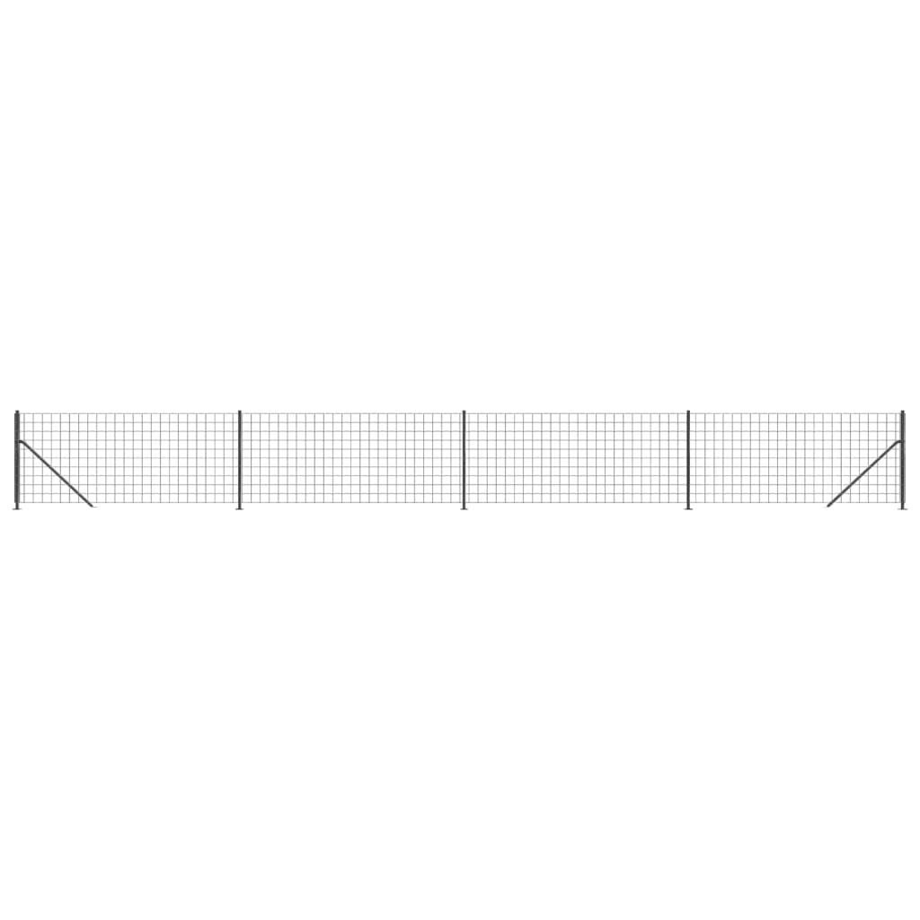 Clôture grillagée Vidaxxl avec bride 1x10 m anthracite