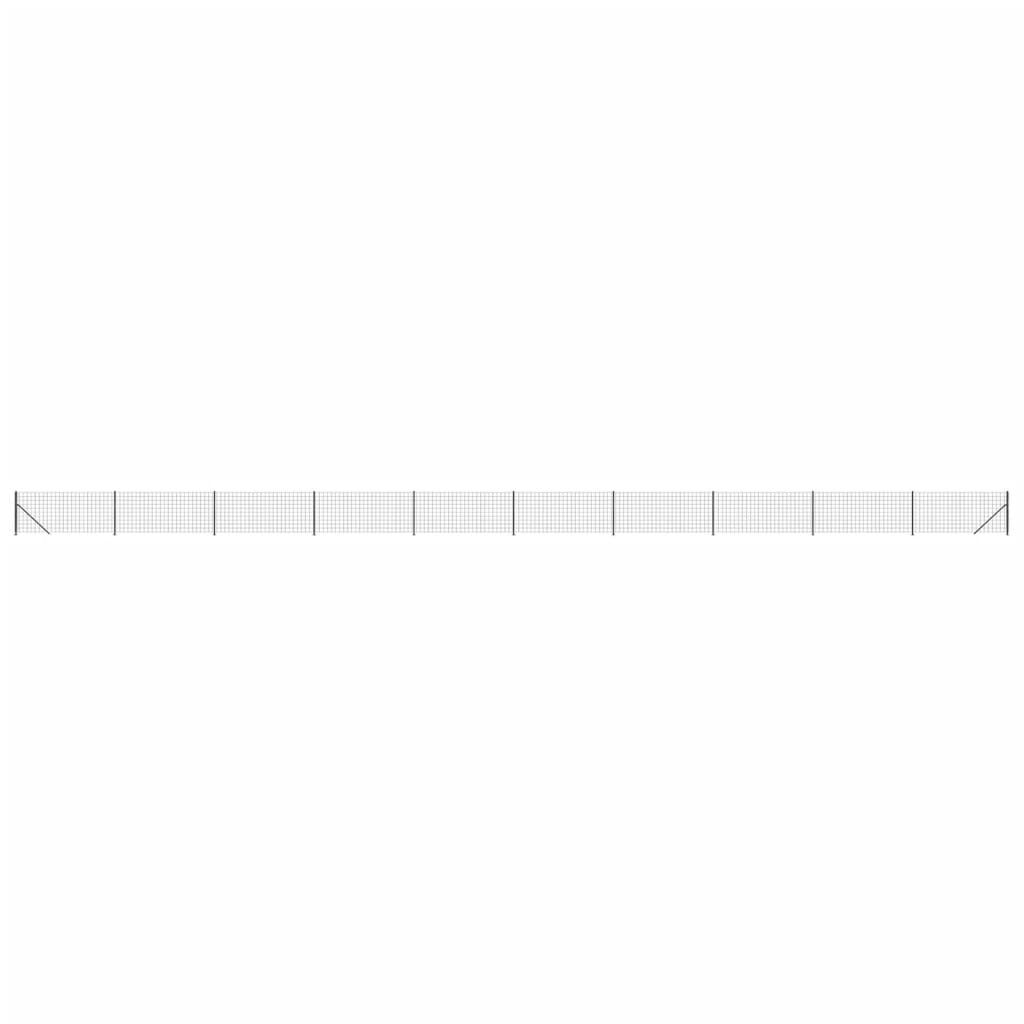 Clôture grillagée Vidaxxl avec bride 1,1x25 m anthracite