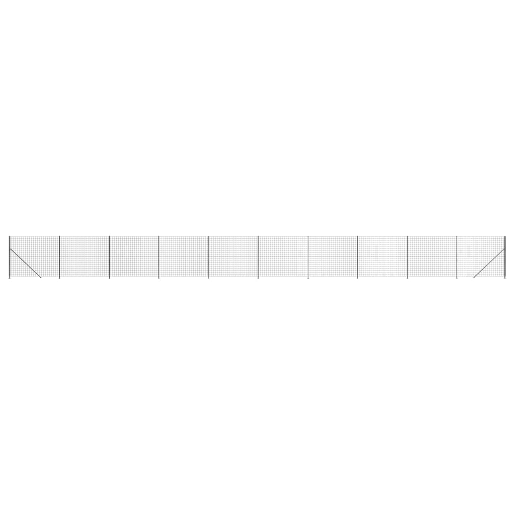 VidaXL Clôture grillagée avec bride 1,4x25 m anthracite