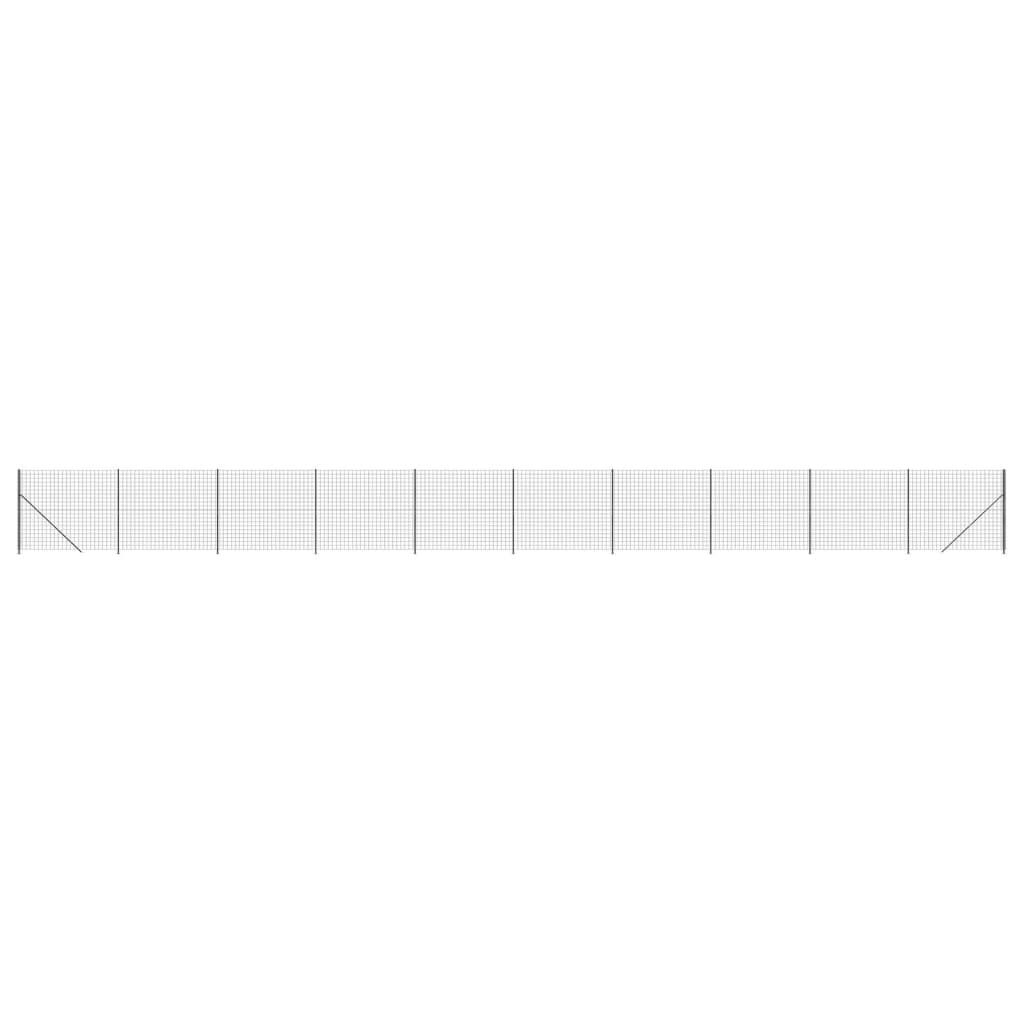 VidaXL Clôture grillagée avec bride 1,6x25 m anthracite