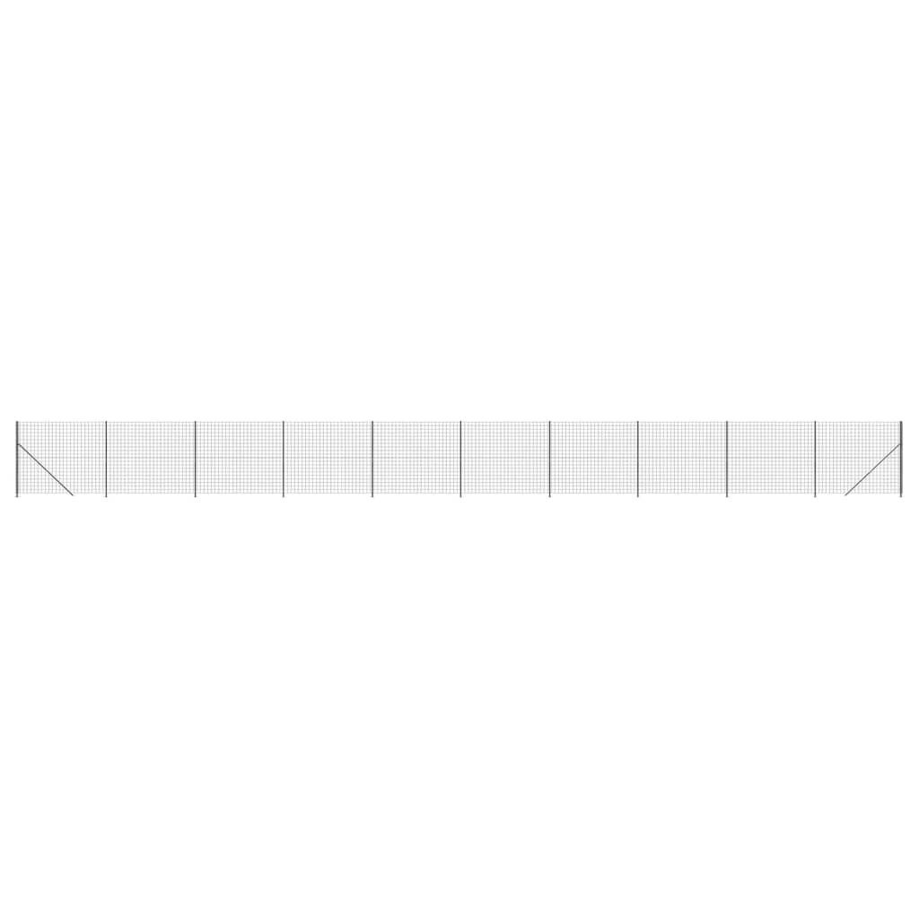 VidaXL Clôture grillagée avec bride 1,8x25 m anthracite