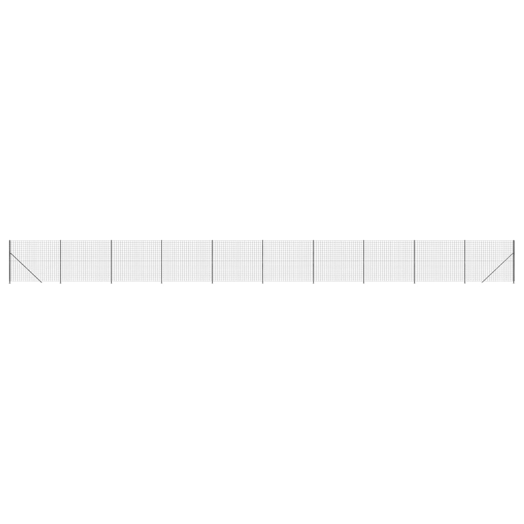 VidaXL Clôture grillagée avec bride 2,2x25 m anthracite