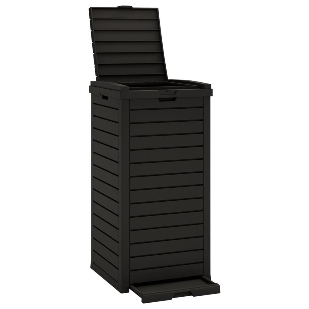 Vidaxx poubelle d'extérieur 41x41x86 cm polypropylène noir