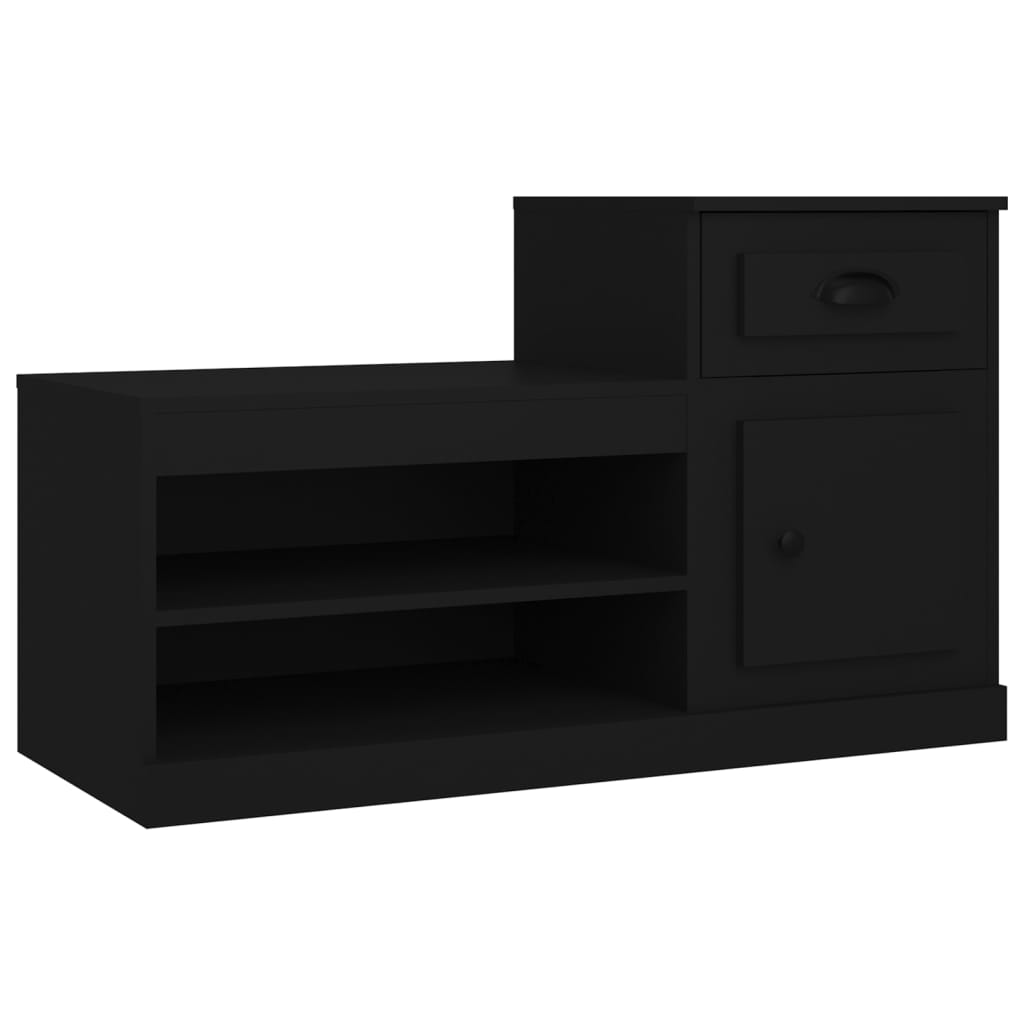 Vidaxx armoire à chaussures 100x42x60 cm bois fini noir