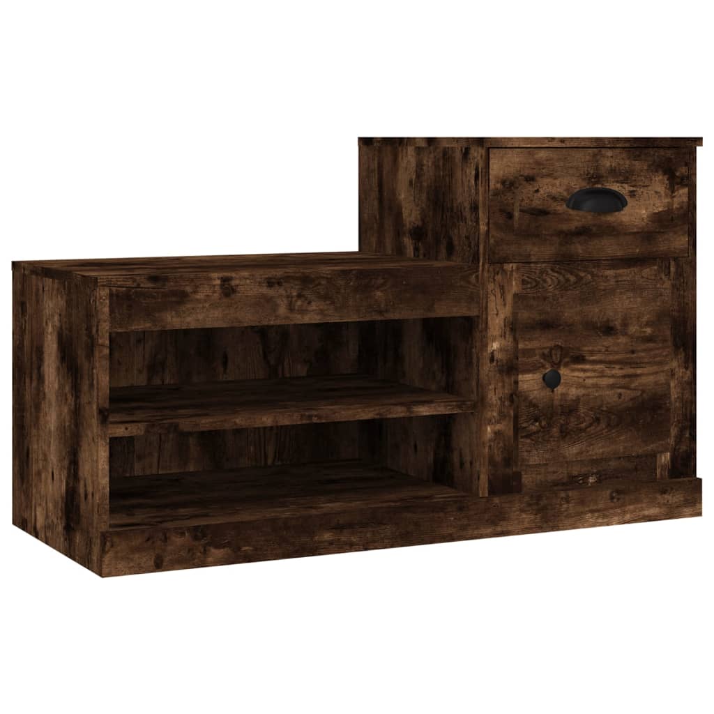 Vidaxx armoire à chaussures 100x42x60 cm bois traité, chêne fumé