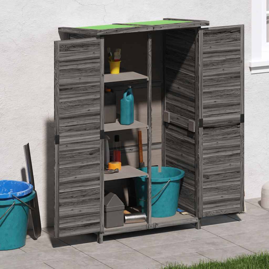Vidaxx abri de jardin 83x57x140 cm bois de pin massif gris