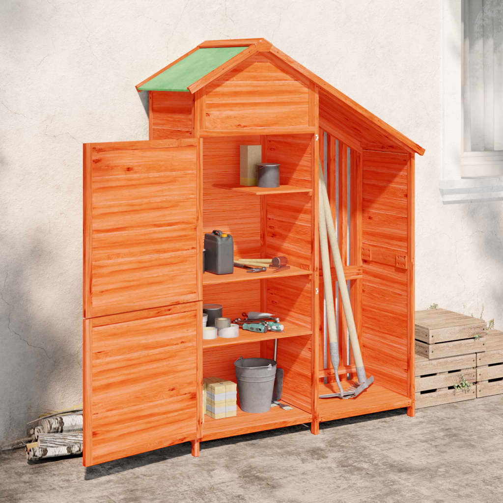 VidaXL Abri de jardin 120x53,5x170 cm Bois de pin massif Marron