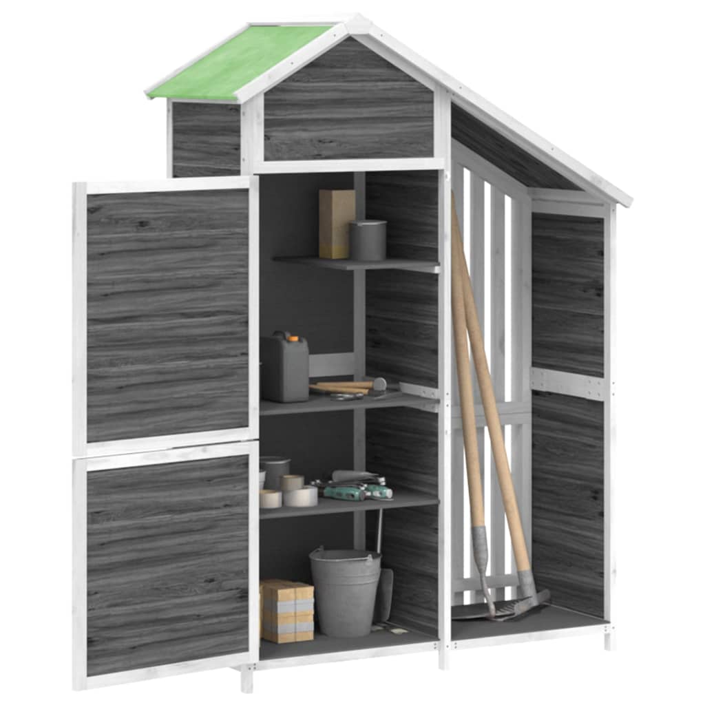 VidaXL Abri de jardin 120x53,5x170 cm Bois de pin massif Gris