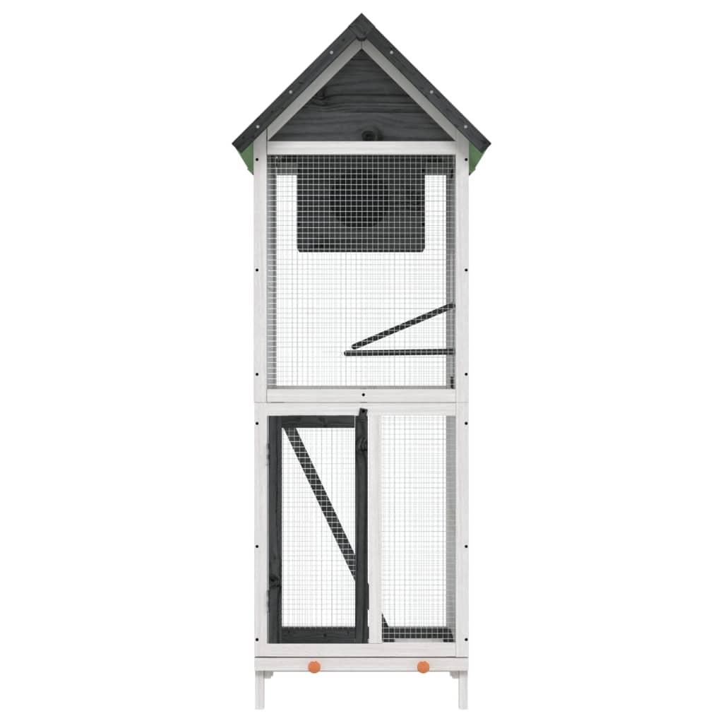 Volière Vidaxx 60x58,5x160 cm bois de pin massif gris