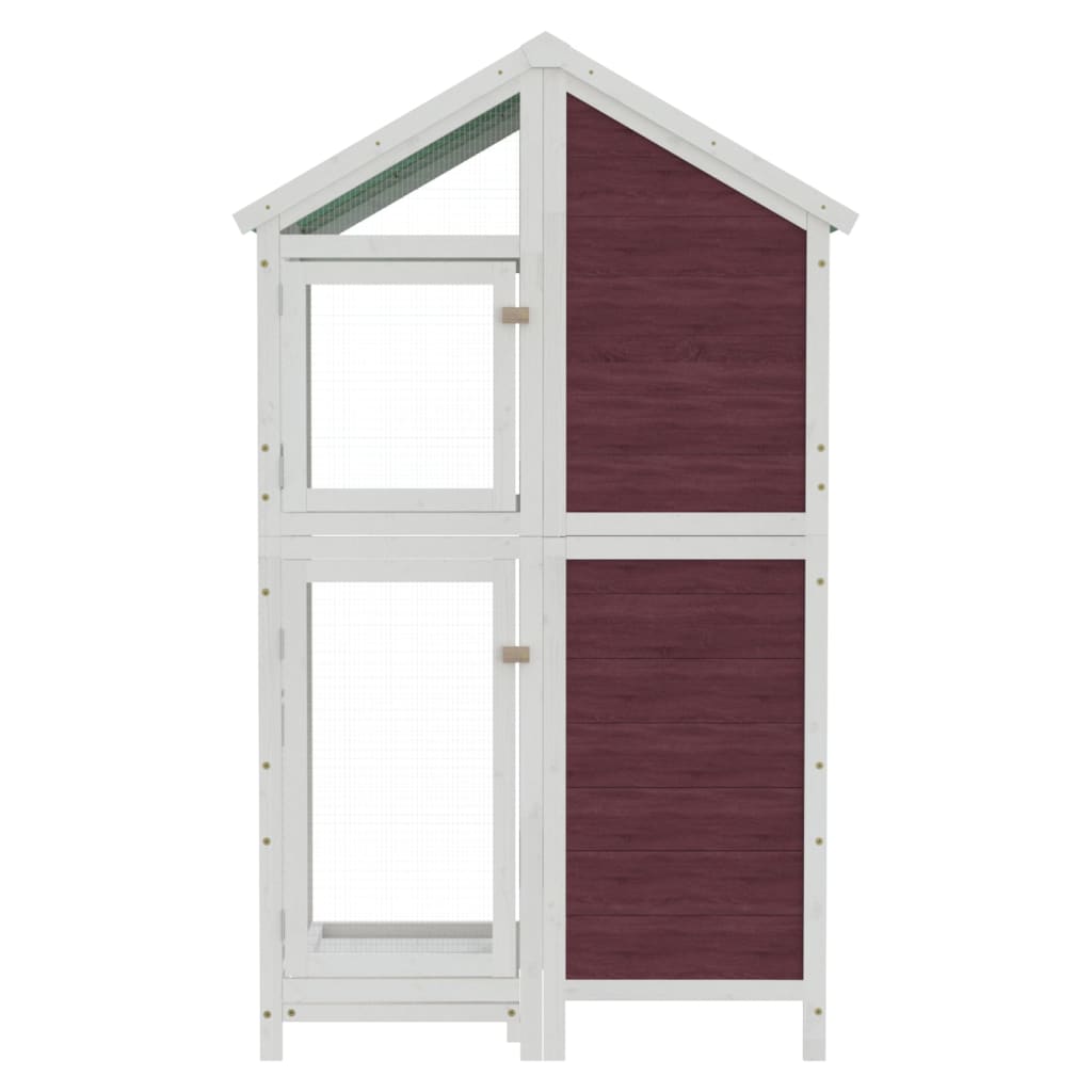 Volière Vidaxx 97x81x152 cm en bois de pin massif couleur moka