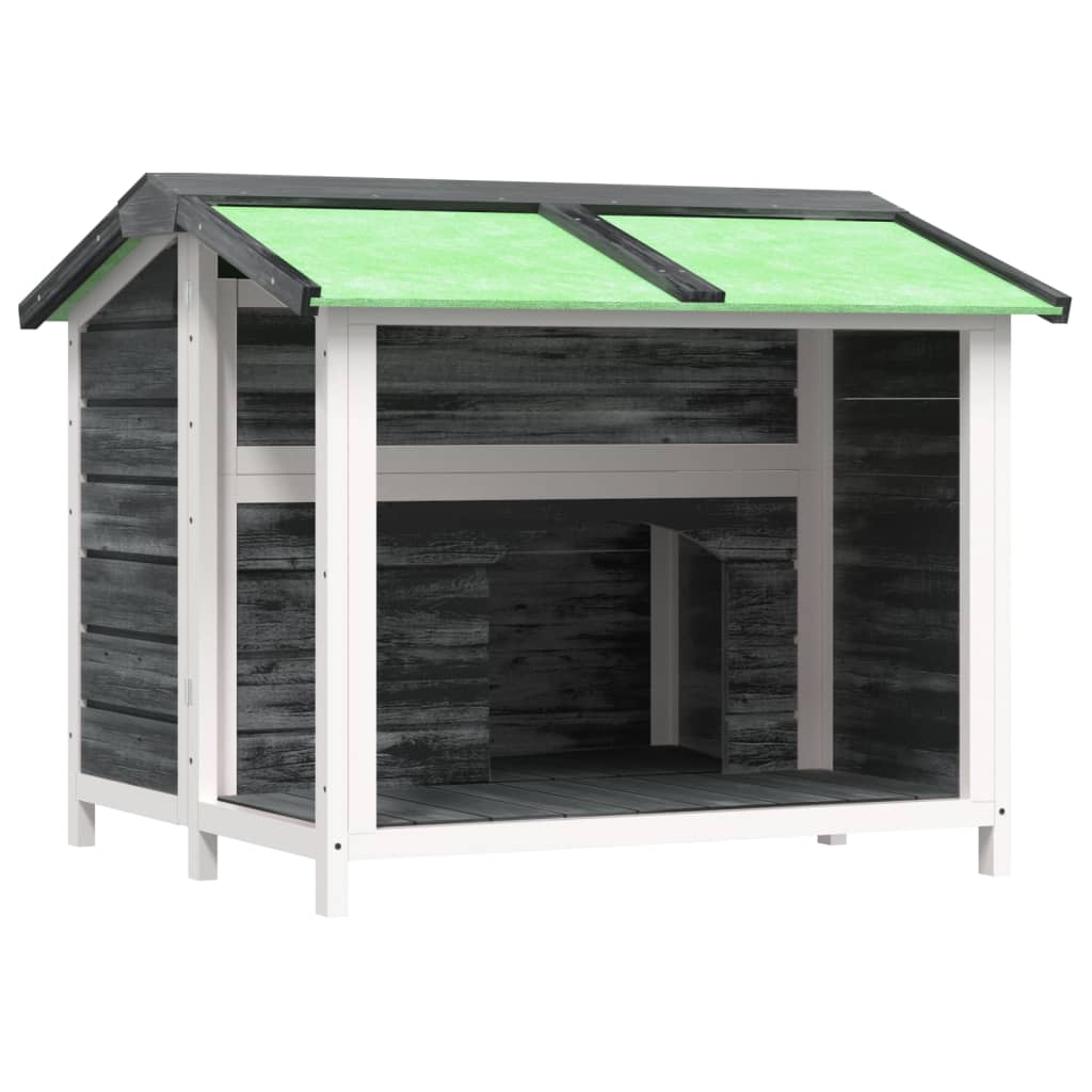 VidaXL niche pour chien 96x87x80,5 cm bois de pin massif gris