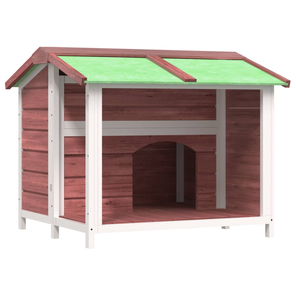 VidaXL Niche pour chien 96x87x80,5 cm Bois de Pin Massif Couleur Moka