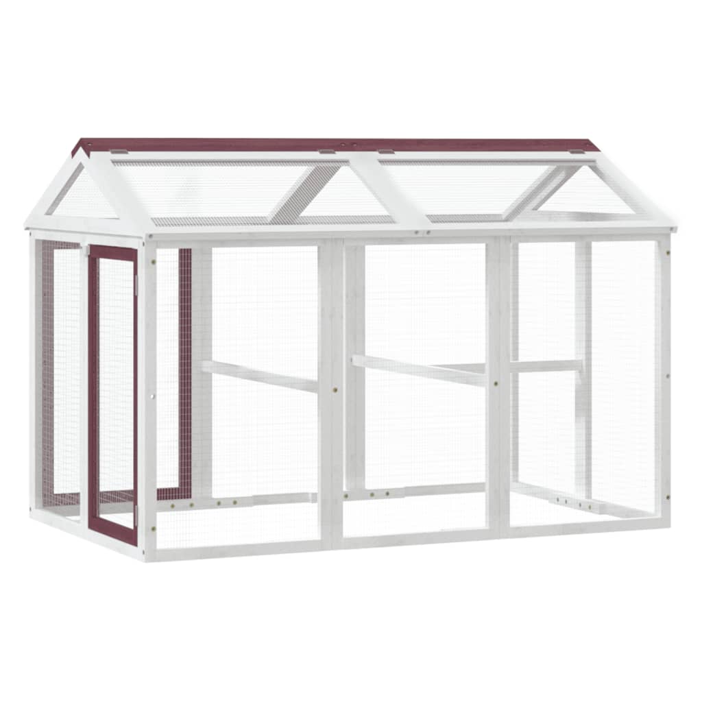 Vidaxx enclos animalier 141x94x104 cm en bois de pin massif couleur moka