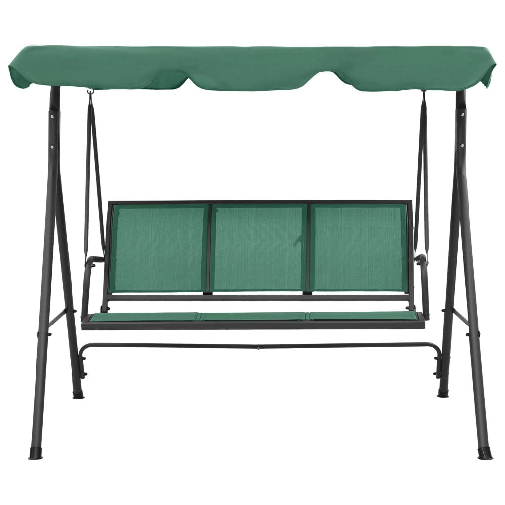 Vidaxx balancelle 170 cm textilène et acier vert