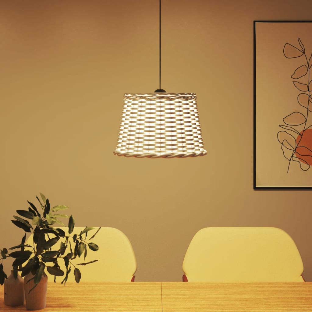 Vidaxx abat-jour de plafond ø40x26 cm osier blanc