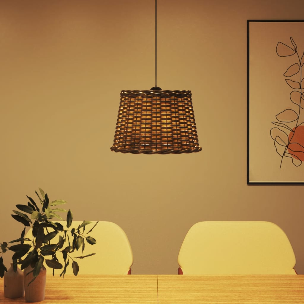 Vidaxx abat-jour de plafond ø40x26 cm osier marron