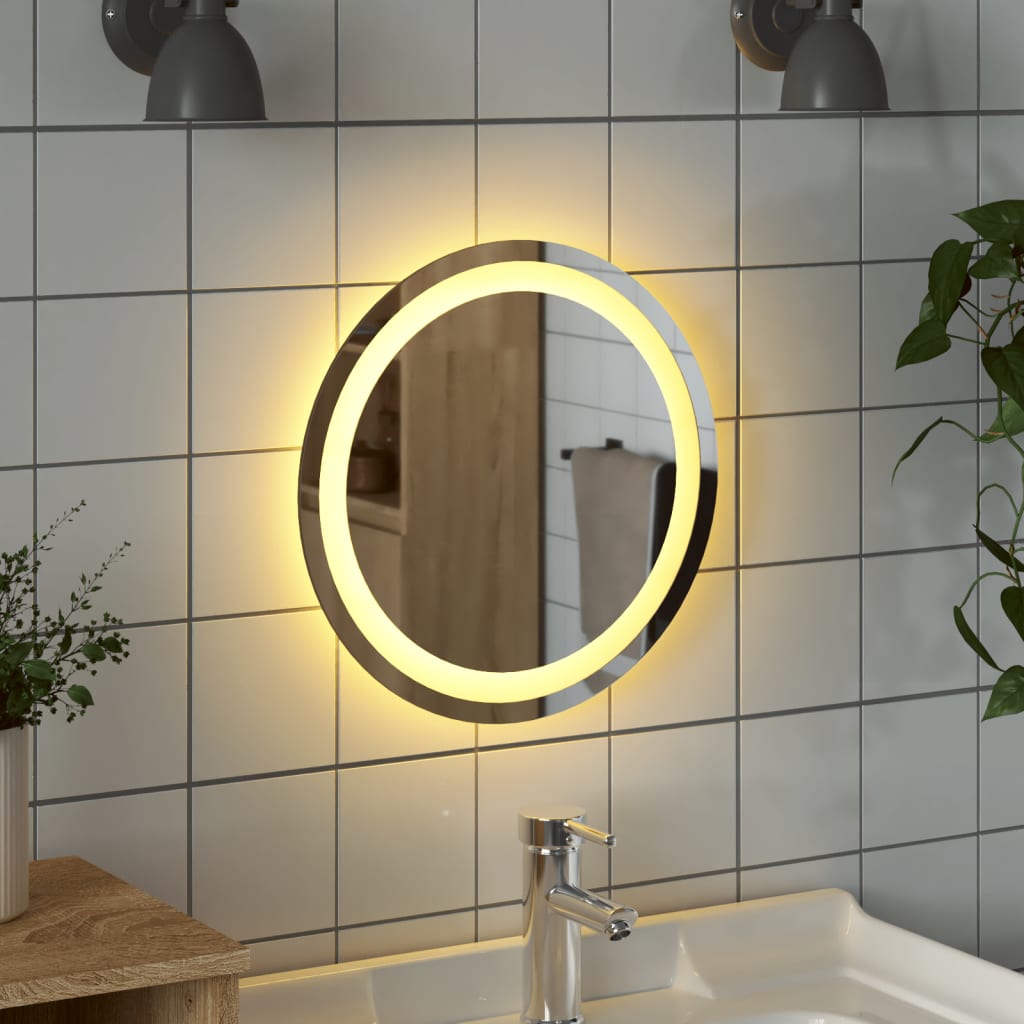 VidaXL Miroir de salle de bain LED rond 40 cm