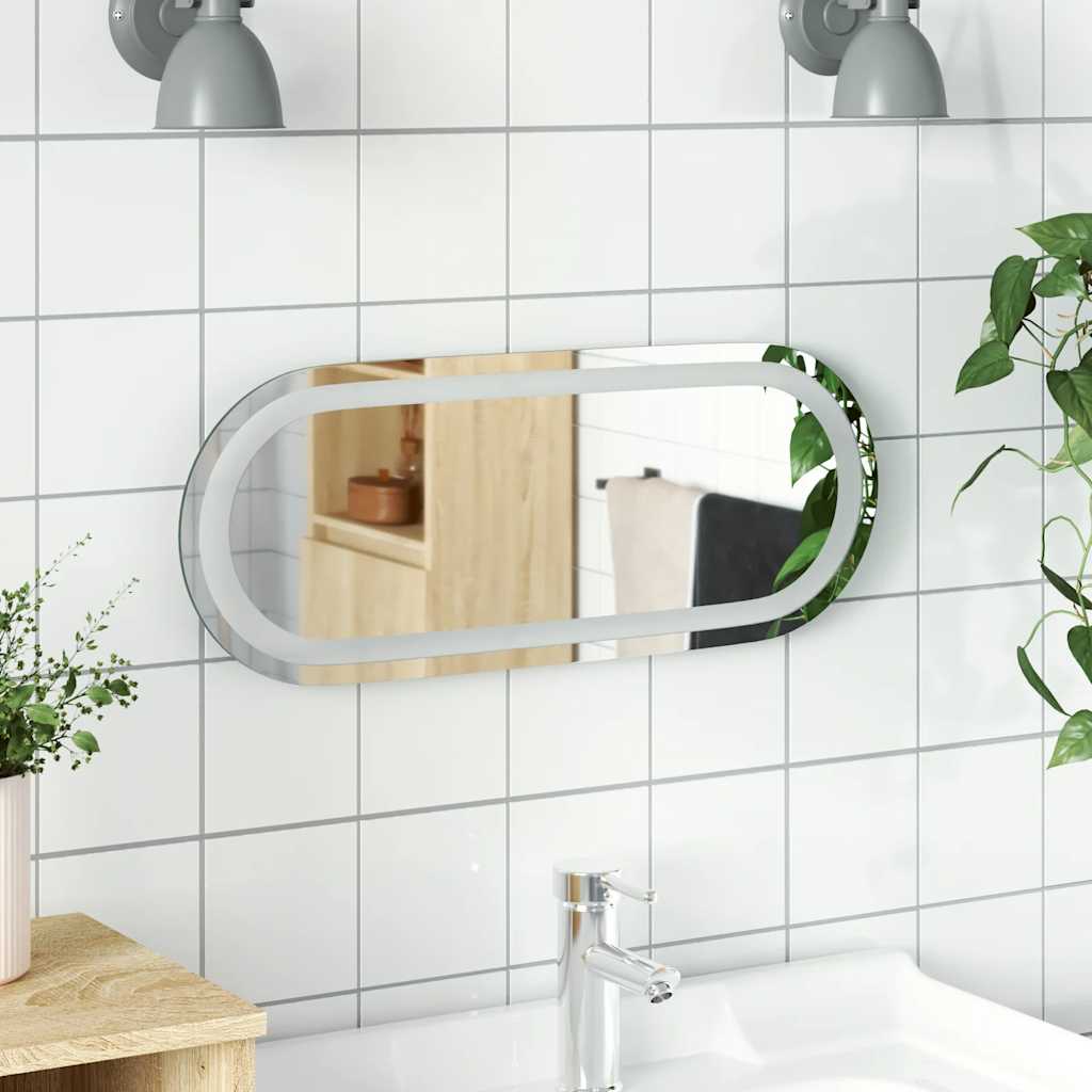 Vidaxx miroir de salle de bain LED 50x20 cm ovale