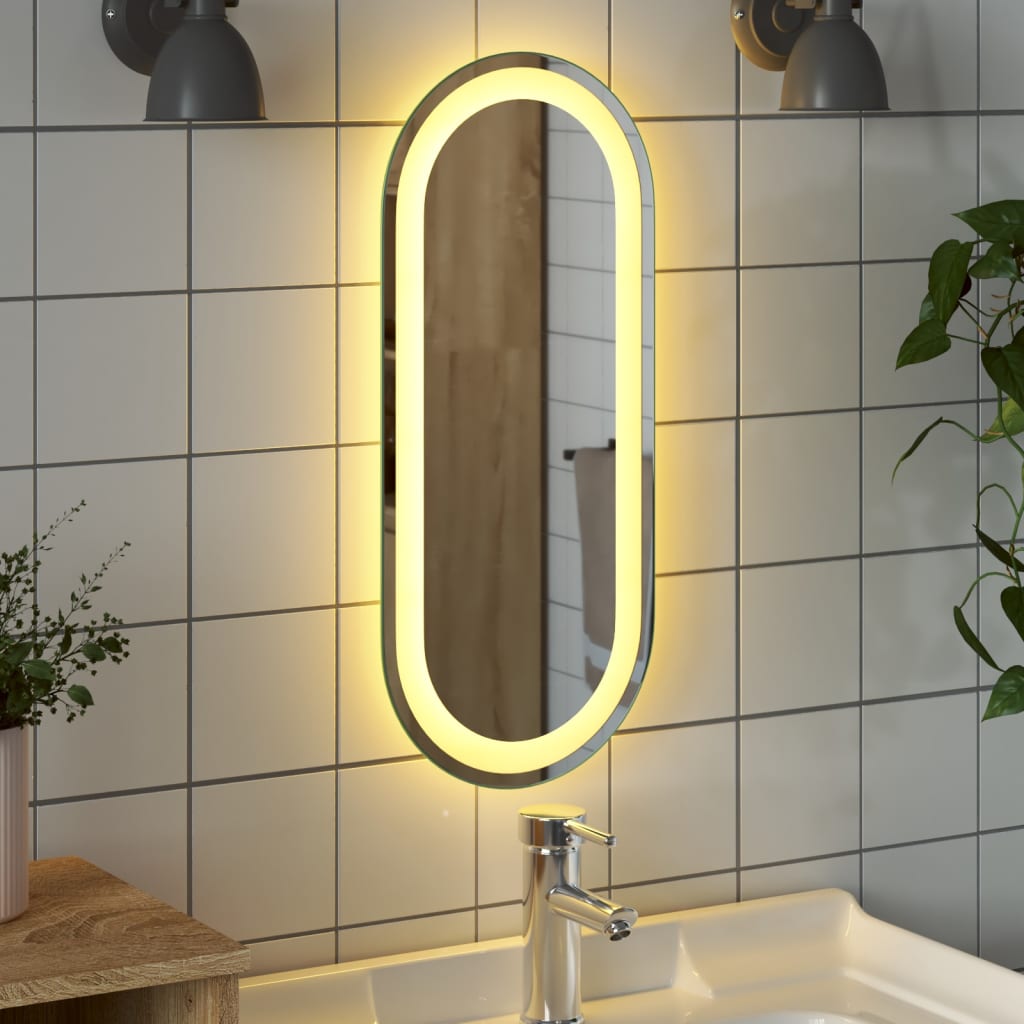 VidaXL Miroir de salle de bain LED ovale 60x25 cm