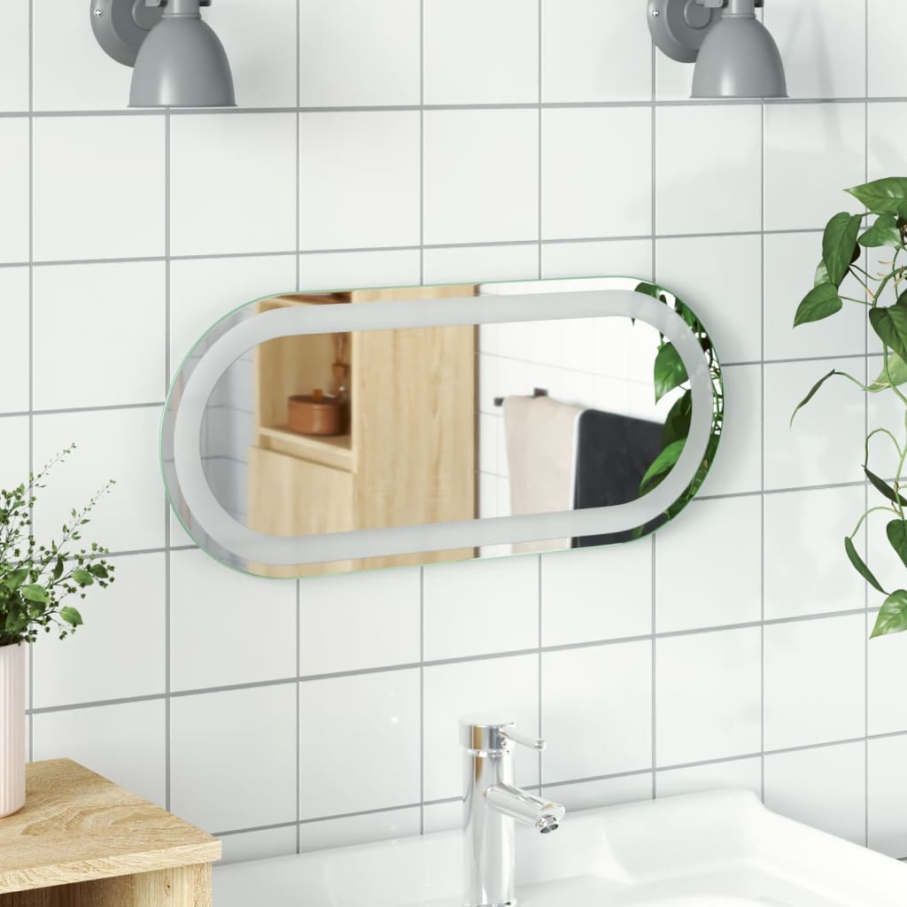 VidaXL Miroir de salle de bain LED ovale 60x25 cm