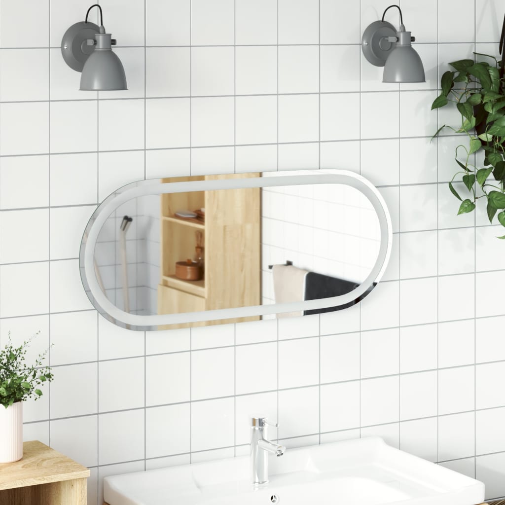 Vidaxx miroir de salle de bain LED ovale 80x35 cm